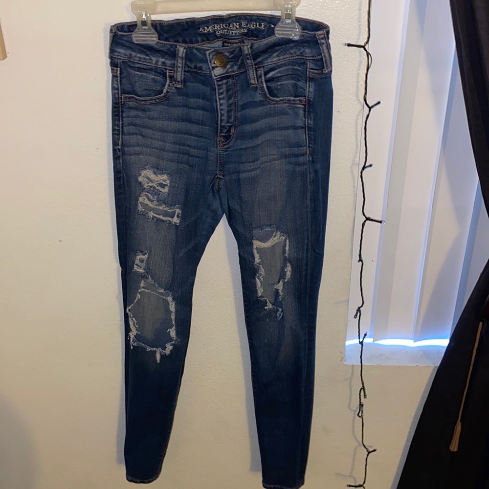 Ripped Dark Washed Jeans